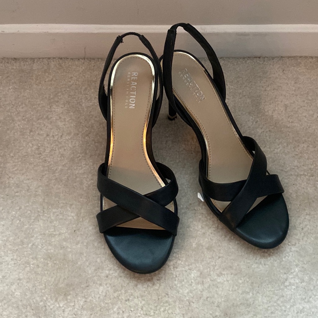 Black Strap Open Toe